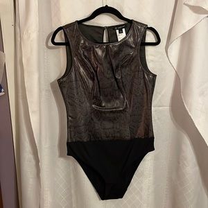 INC NWT faux snakeskin large bodysuit.